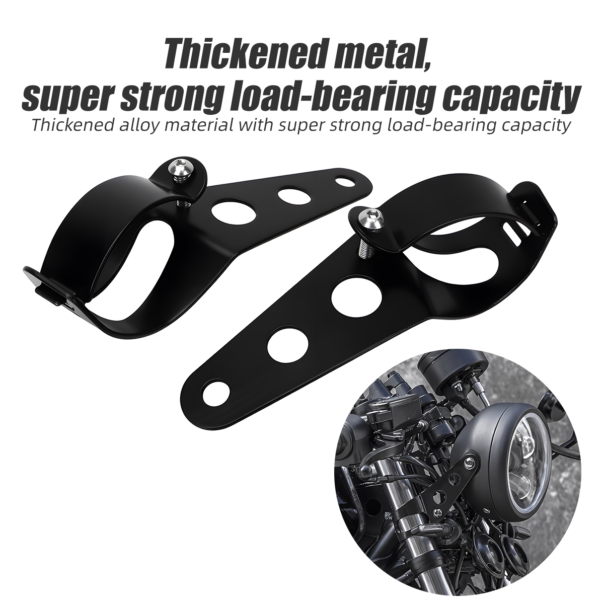 Mountain Biking With Dog - Evrensel Motosiklet Far Montaj Braketi 28-36mm