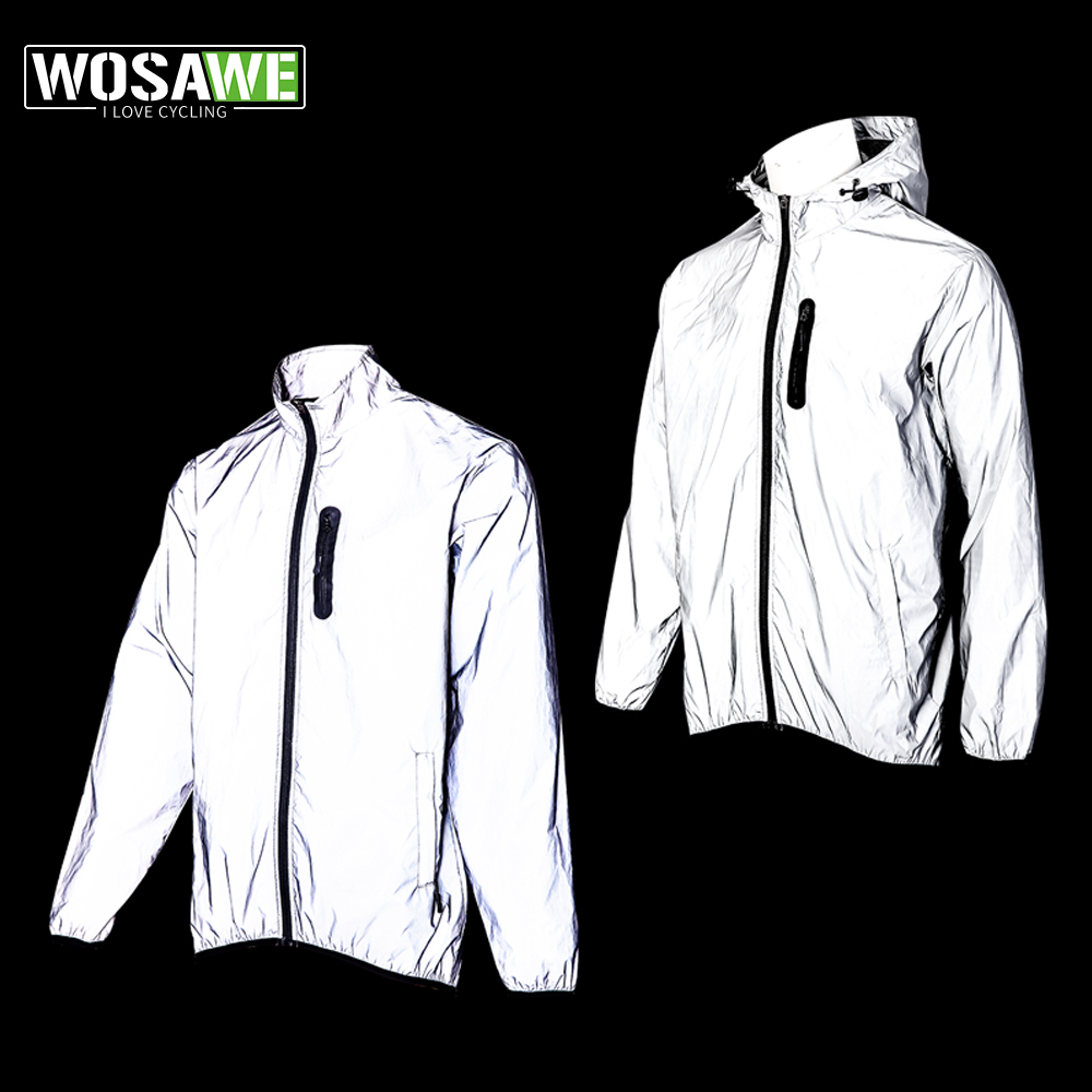 Mountain Biking Rain Jacket - WOSAWE erkek Tam Yansıtıcı Ceket Açık