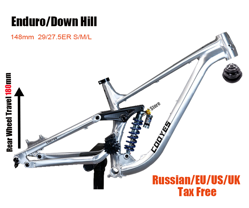 Mountain Biking Jumps - Tam Süspansiyonlu Kadro FR/DH/AM Enduro Alüminyum