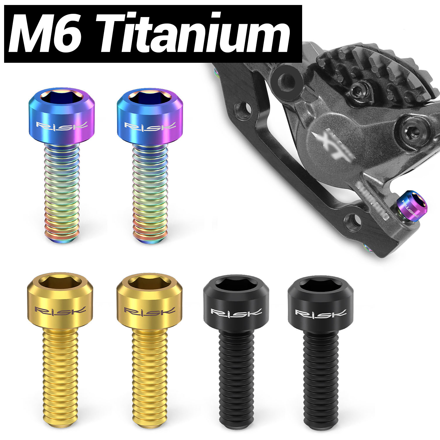Hydraulic Brake Bleed - Titanyum Fren Kaliper Vidası M6 Titanyum